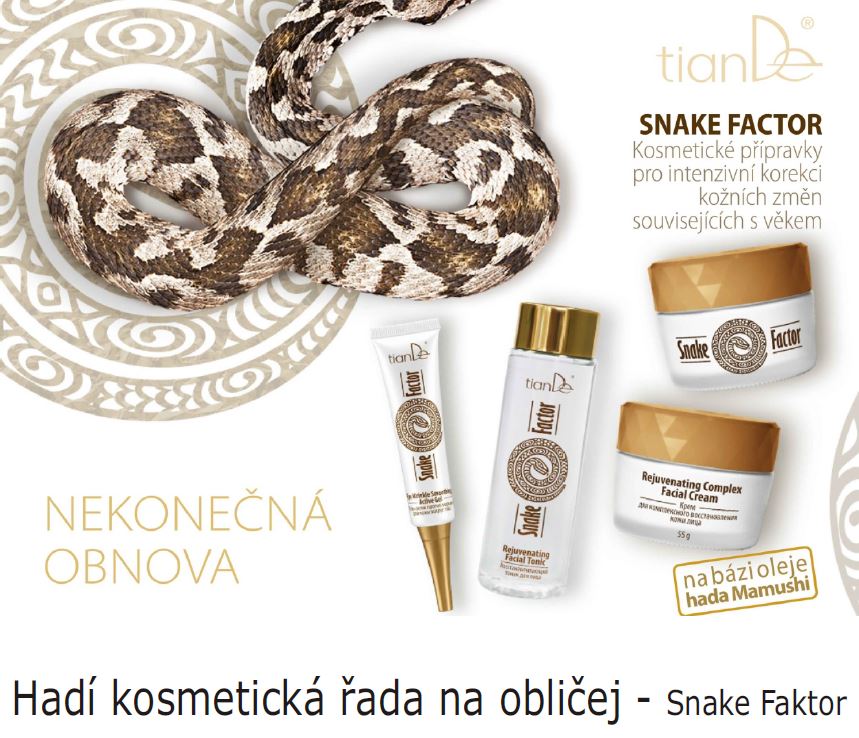 Hadí kosmetická řada na obličej_Snake Faktor